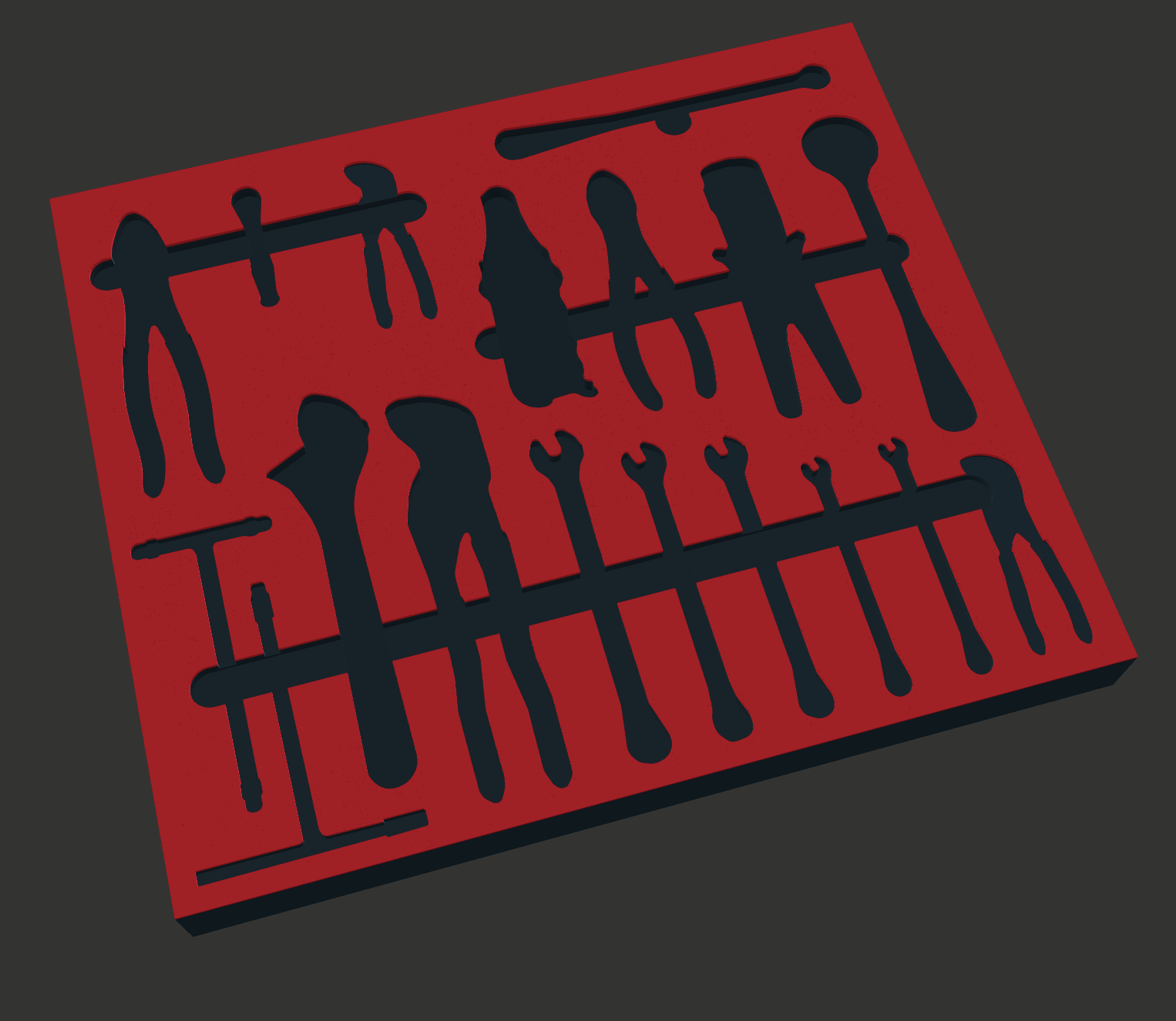 Shadow Forge foam drawer.