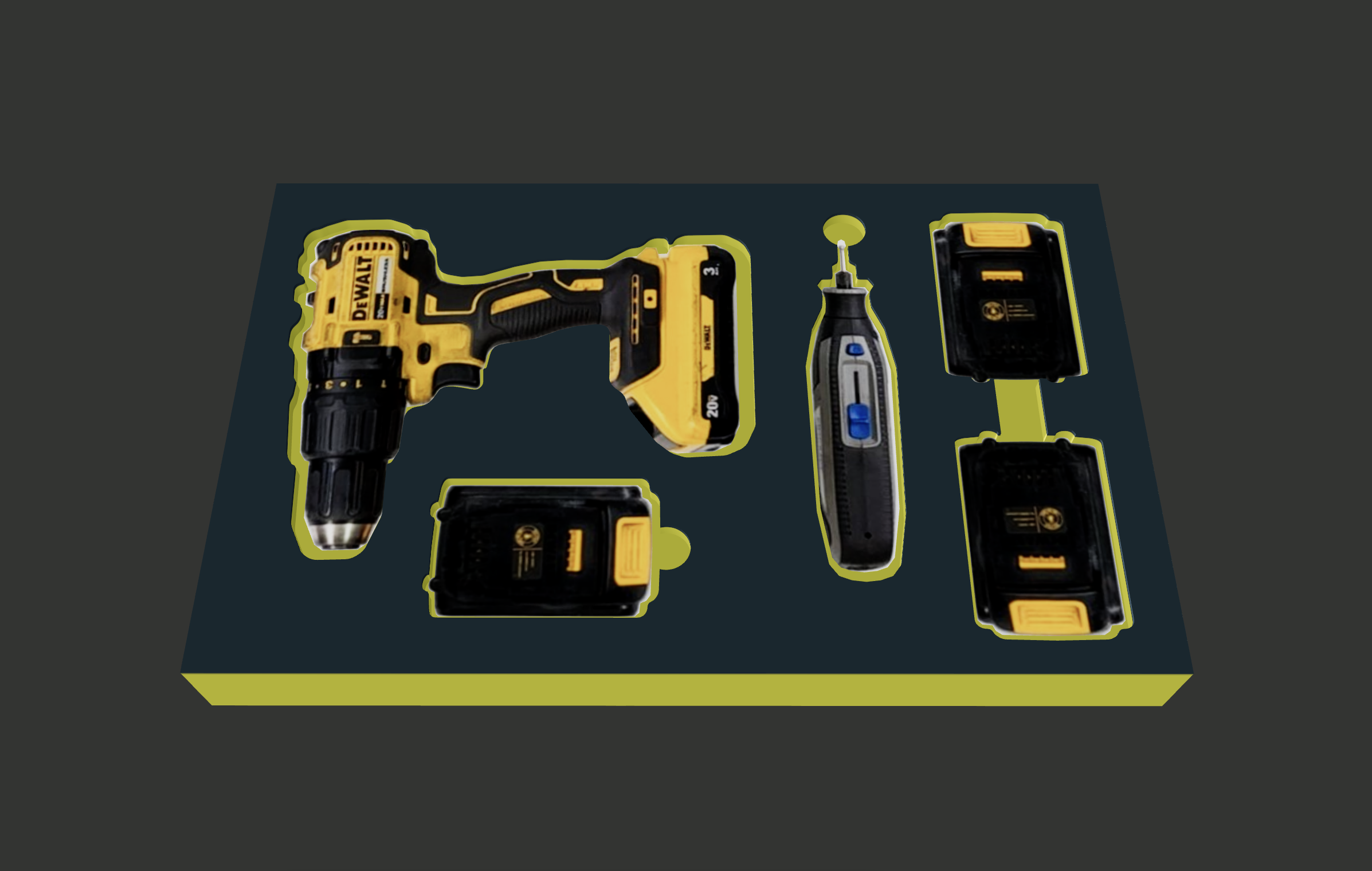 Shadow Forge foam drawer.